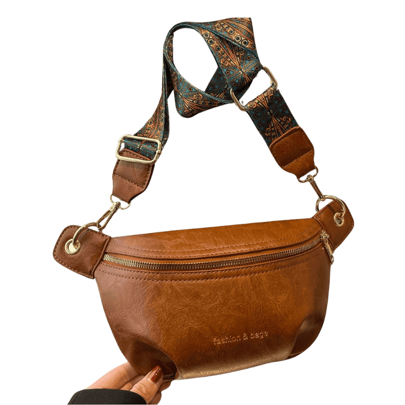 sac banane femme cuir marron