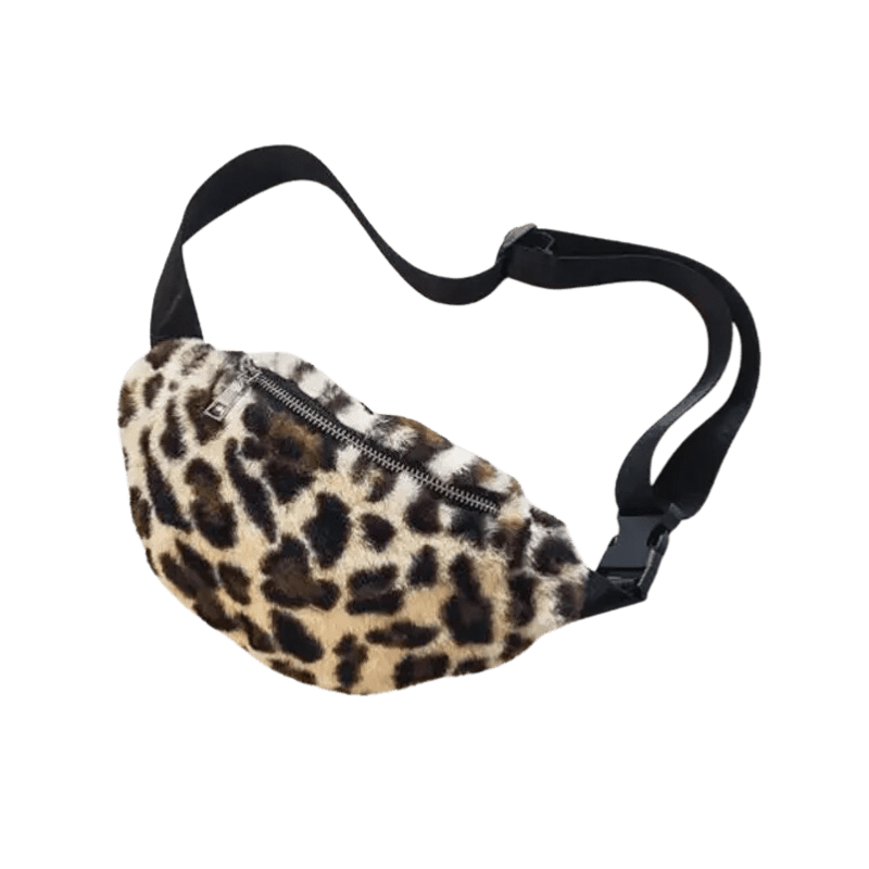 sac banane leopard fourrure