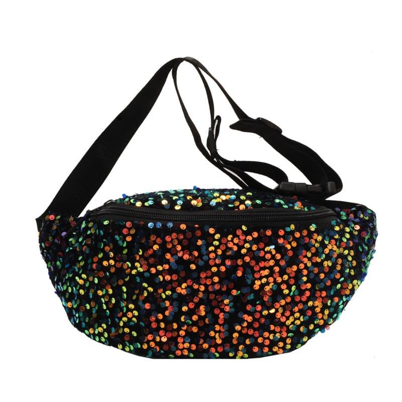 sac banane paillette multicolore