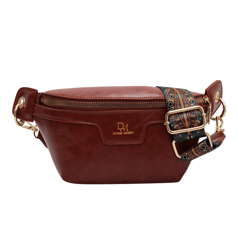 sac banane vintage en cuir pour femme