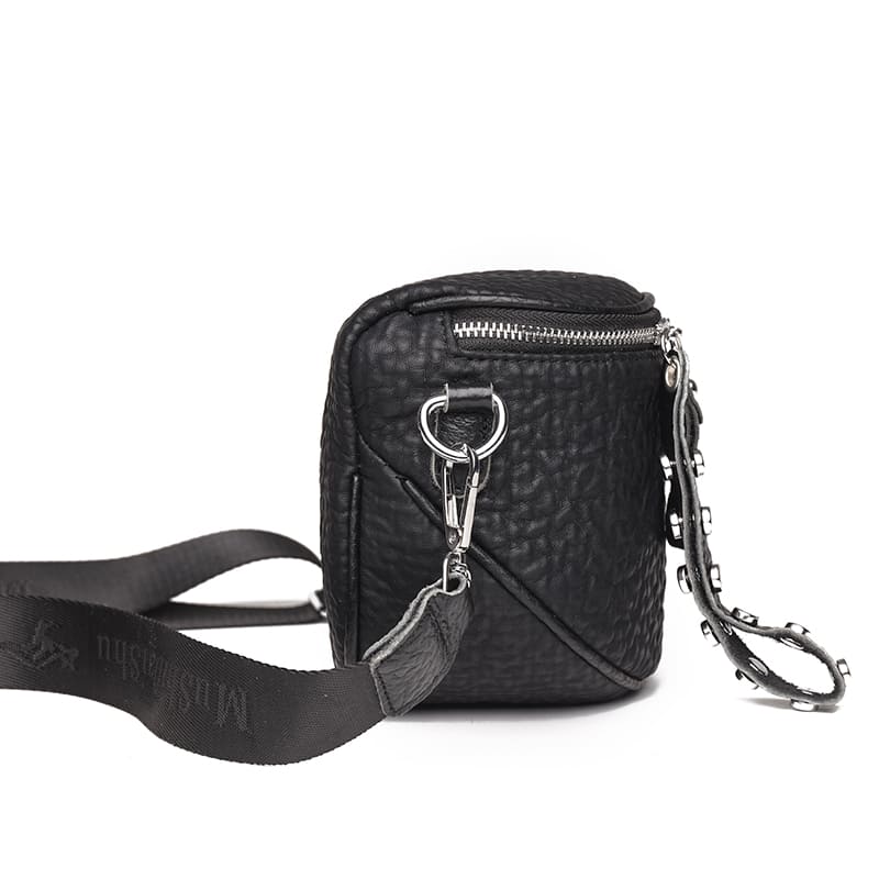 cote sac banane femme cuir vachette noir